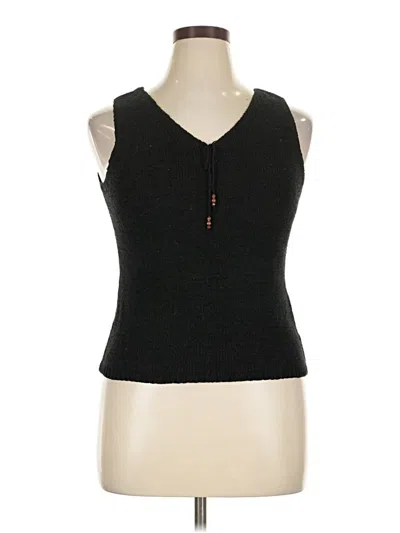 Pre-owned Assorted Brands Tank Top Black Plunge Neckline Tops