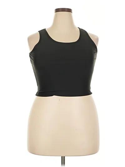 Pre-owned Assorted Brands Tank Top Black Solid Pattern High Neck Tops