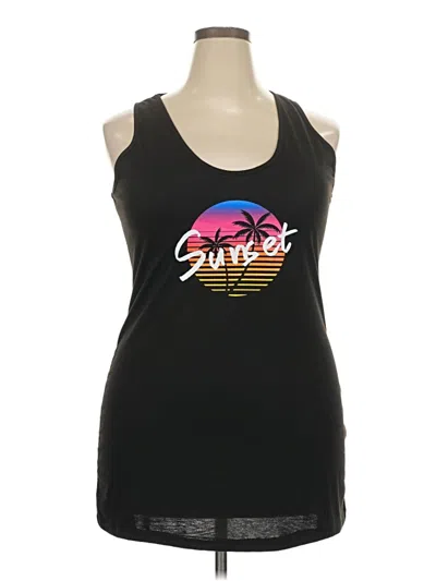 Pre-owned Assorted Brands Tank Top Black Strapless Neckline Tops