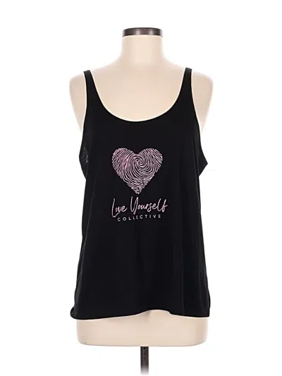 Pre-owned Assorted Brands Tank Top Black Sweetheart Neckline Tops