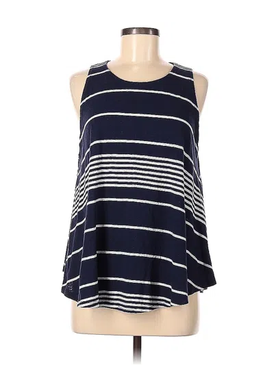 Pre-owned Assorted Brands Tank Top Blue Cold Shoulder Neckline Tops