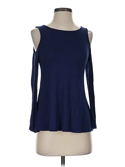 Pre-owned Assorted Brands Tank Top Blue Cold Shoulder Neckline Tops