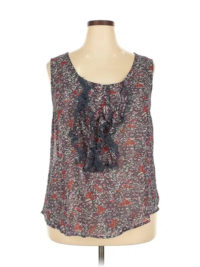 Pre-owned Assorted Brands Tank Top Blue Halter Neckline Tops