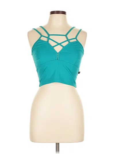 Pre-owned Assorted Brands Tank Top Blue Halter Neckline Tops