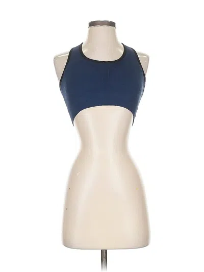 Pre-owned Assorted Brands Tank Top Blue Halter Neckline Tops