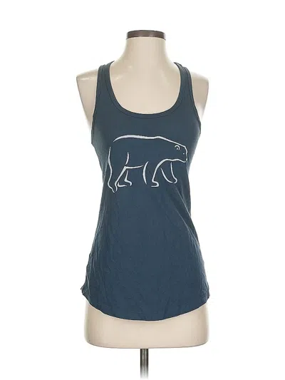 Pre-owned Assorted Brands Tank Top Blue Halter Neckline Tops