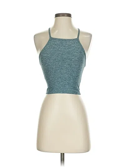 Pre-owned Assorted Brands Tank Top Blue Halter Neckline Tops