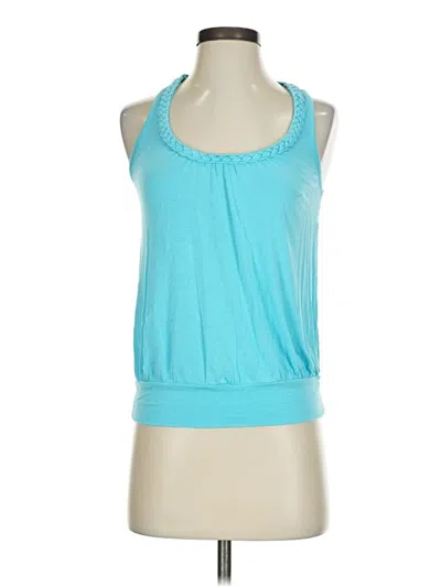 Pre-owned Assorted Brands Tank Top Blue Halter Neckline Tops
