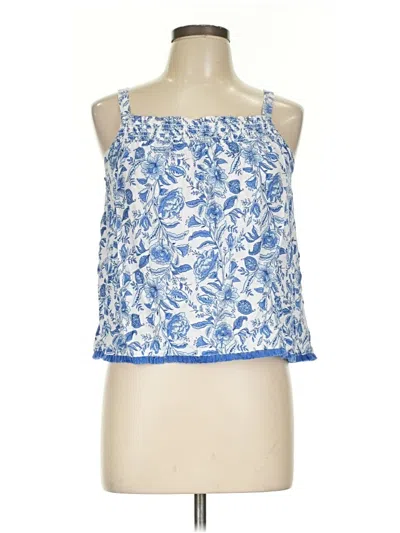 Pre-owned Assorted Brands Tank Top Blue Halter Neckline Tops