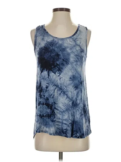 Pre-owned Assorted Brands Tank Top Blue Halter Neckline Tops