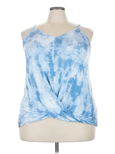 Pre-owned Assorted Brands Tank Top Blue Halter Neckline Tops