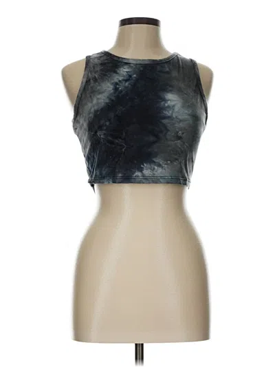 Pre-owned Assorted Brands Tank Top Blue Halter Neckline Tops
