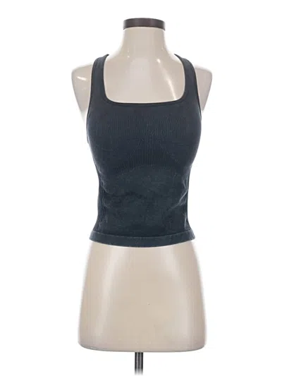 Pre-owned Assorted Brands Tank Top Blue Halter Neckline Tops