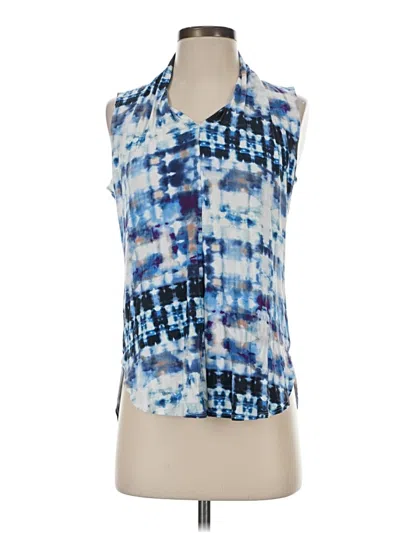 Pre-owned Assorted Brands Tank Top Blue Halter Neckline Tops