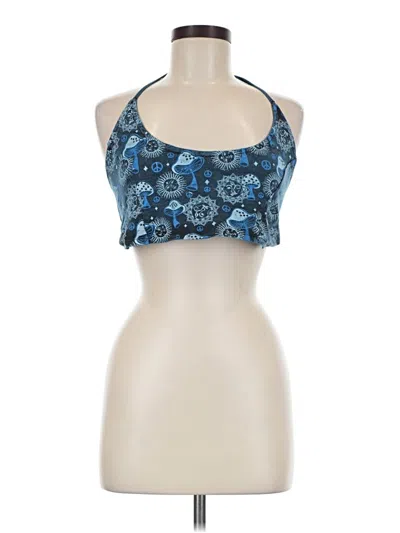 Pre-owned Assorted Brands Tank Top Blue Halter Neckline Tops