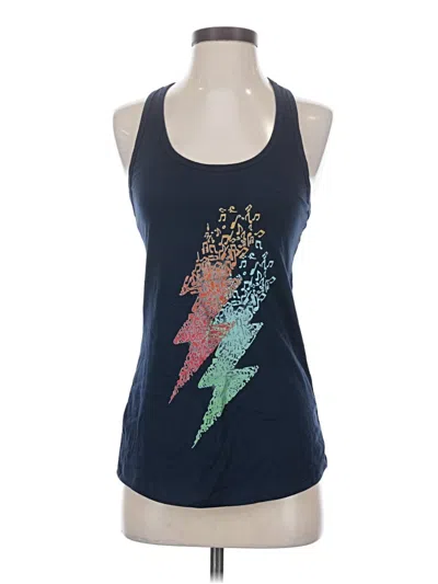Pre-owned Assorted Brands Tank Top Blue Halter Neckline Tops