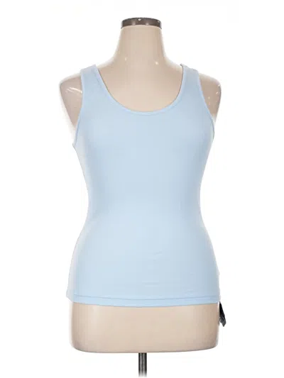 Pre-owned Assorted Brands Tank Top Blue Halter Neckline Tops