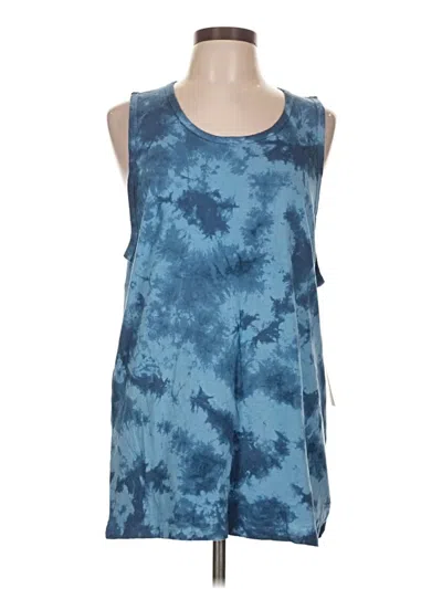 Pre-owned Assorted Brands Tank Top Blue Halter Neckline Tops