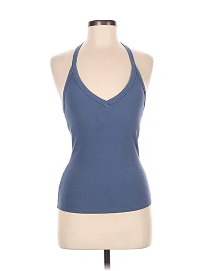 Pre-owned Assorted Brands Tank Top Blue Halter Neckline Tops