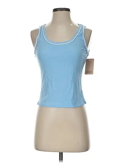 Pre-owned Assorted Brands Tank Top Blue Halter Neckline Tops