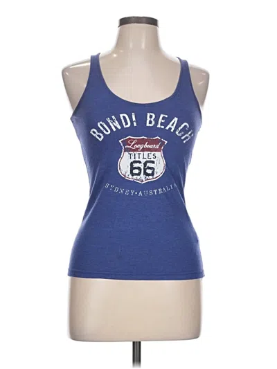 Pre-owned Assorted Brands Tank Top Blue Halter Neckline Tops