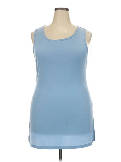 Pre-owned Assorted Brands Tank Top Blue Halter Neckline Tops