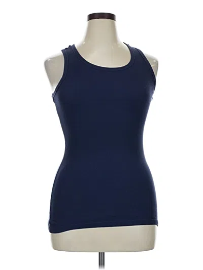 Pre-owned Assorted Brands Tank Top Blue Halter Neckline Tops