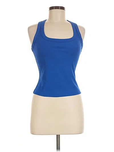 Pre-owned Assorted Brands Tank Top Blue Halter Neckline Tops
