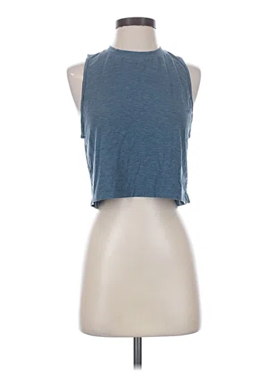 Pre-owned Assorted Brands Tank Top Blue Halter Neckline Tops