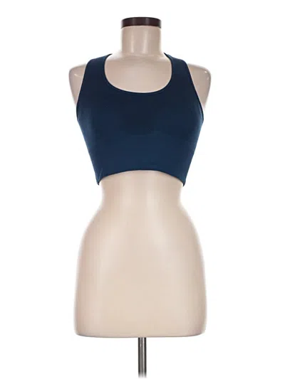 Pre-owned Assorted Brands Tank Top Blue Halter Neckline Tops