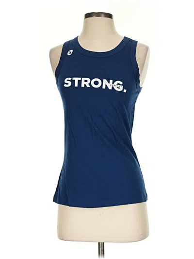 Pre-owned Assorted Brands Tank Top Blue One Shoulder Neckline Tops