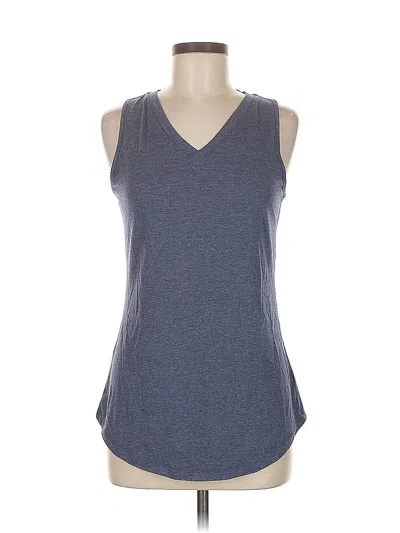 Pre-owned Assorted Brands Tank Top Blue Plunge Neckline Tops