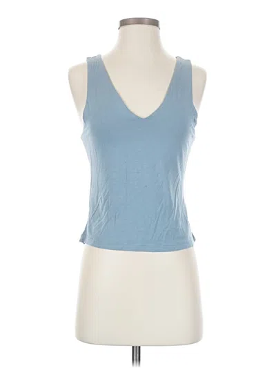Pre-owned Assorted Brands Tank Top Blue Plunge Neckline Tops