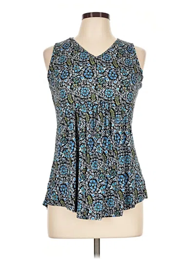 Pre-owned Assorted Brands Tank Top Blue Plunge Neckline Tops