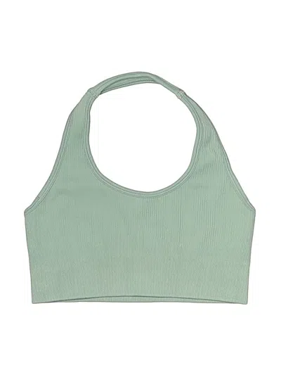 Pre-owned Assorted Brands Tank Top Blue Solid Pattern Halter Neckline Tops