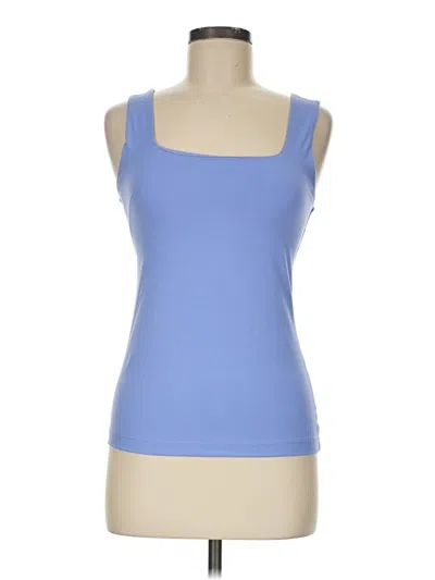Pre-owned Assorted Brands Tank Top Blue Square Neckline Tops