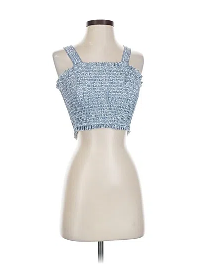 Pre-owned Assorted Brands Tank Top Blue Strapless Neckline Tops