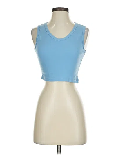 Pre-owned Assorted Brands Tank Top Blue Strapless Neckline Tops