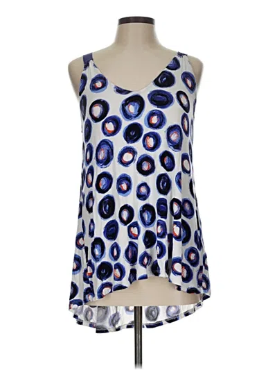 Pre-owned Assorted Brands Tank Top Blue Strapless Neckline Tops
