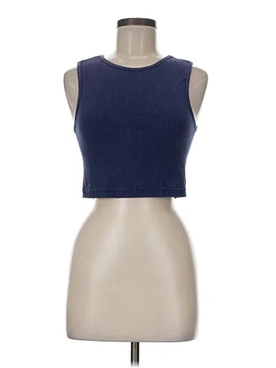 Pre-owned Assorted Brands Tank Top Blue Strapless Neckline Tops