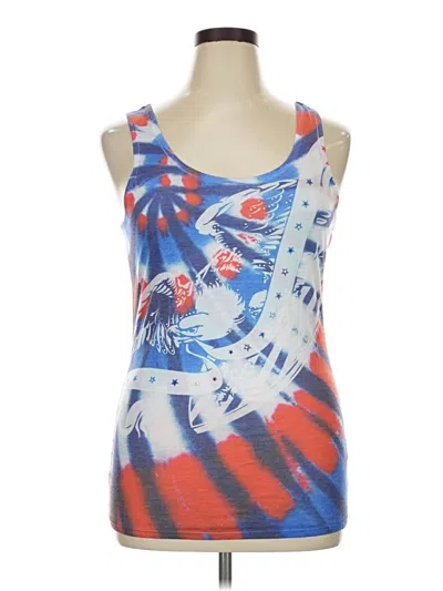 Pre-owned Assorted Brands Tank Top Blue Strapless Neckline Tops