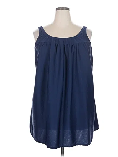 Pre-owned Assorted Brands Tank Top Blue Strapless Neckline Tops