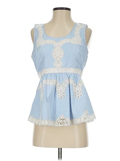 Pre-owned Assorted Brands Tank Top Blue Strapless Neckline Tops