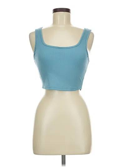 Pre-owned Assorted Brands Tank Top Blue Strapless Neckline Tops