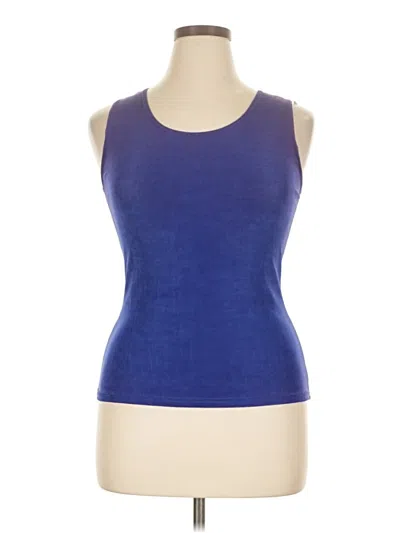 Pre-owned Assorted Brands Tank Top Blue Strapless Neckline Tops