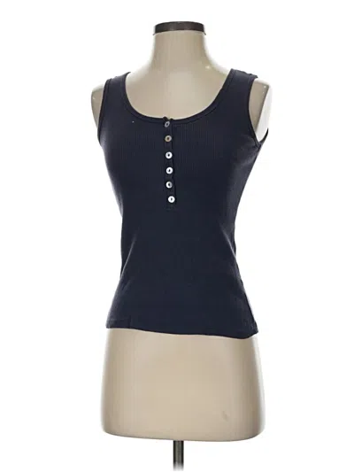 Pre-owned Assorted Brands Tank Top Blue Strapless Neckline Tops