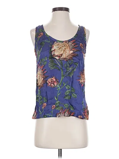 Pre-owned Assorted Brands Tank Top Blue Strapless Neckline Tops