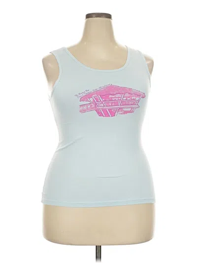 Pre-owned Assorted Brands Tank Top Blue Strapless Neckline Tops