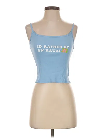 Pre-owned Assorted Brands Tank Top Blue Strapless Neckline Tops