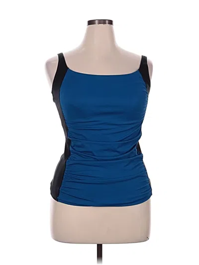 Pre-owned Assorted Brands Tank Top Blue Strapless Neckline Tops